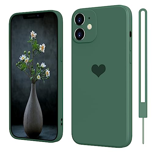 SupVict iPhone 12 Mini Hülle Silikon Case mit Herz, Hanyhülle iPhone 12 Mini Ultra Dünn mit Microfiber, Kratzfeste Rundumschutz Case Stoßfest Slim Schutz Hülle für iPhone 12 Mini 4.7'' Grün SupVict iPhone 12 Mini Hülle Silikon Case mit Herz, Hanyhülle iPhone 12 Mini Ultra Dünn mit Microfiber, Kratzfeste Rundumschutz Case Stoßfest Slim Schutz Hülle für iPhone 12 Mini 4.7'' Grün von SupVict