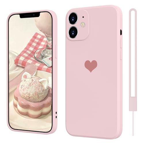 SupVict iPhone 12 Mini Hülle Silikon Case mit Herz, Hanyhülle iPhone 12 Mini Ultra Dünn mit Microfiber, Kratzfeste Rundumschutz Case Stoßfest Slim Schutz Hülle für iPhone 12 Mini 4.7'' Rosa SupVict iPhone 12 Mini Hülle Silikon Case mit Herz, Hanyhülle iPhone 12 Mini Ultra Dünn mit Microfiber, Kratzfeste Rundumschutz Case Stoßfest Slim Schutz Hülle für iPhone 12 Mini 4.7'' Rosa von SupVict