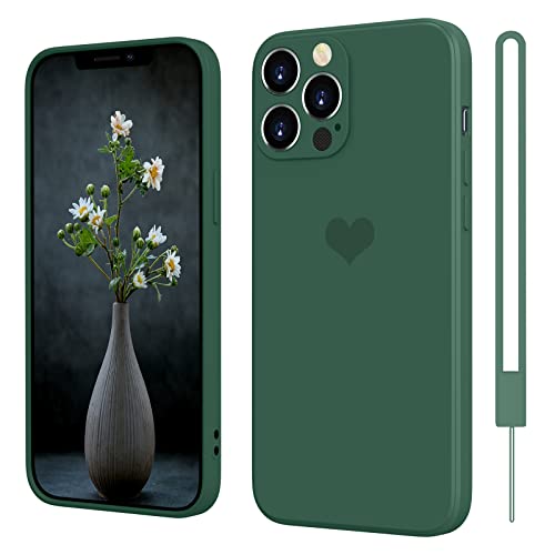 SupVict iPhone 12 Pro Max Hülle Silikon Case mit Herz, Hanyhülle iPhone 12 Pro Max Ultra Dünn mit Microfiber, Kratzfeste Rundumschutz Case Stoßfest Slim Schutz Hülle für iPhone 12 Pro Max 6.7'' Grün SupVict iPhone 12 Pro Max Hülle Silikon Case mit Herz, Hanyhülle iPhone 12 Pro Max Ultra Dünn mit Microfiber, Kratzfeste Rundumschutz Case Stoßfest Slim Schutz Hülle für iPhone 12 Pro Max 6.7'' Grün von SupVict
