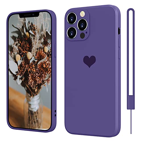 SupVict iPhone 12 Pro Max Hülle Silikon mit Herz, Hanyhülle iPhone 12 Pro Max Dünn mit Microfiber, Kratzfeste Rundumschutz Case Stoßfest Slim Schutz Hülle für iPhone 12 Pro Max 6.7'' Dunkel Violett SupVict iPhone 12 Pro Max Hülle Silikon mit Herz, Hanyhülle iPhone 12 Pro Max Dünn mit Microfiber, Kratzfeste Rundumschutz Case Stoßfest Slim Schutz Hülle für iPhone 12 Pro Max 6.7'' Dunkel Violett von SupVict
