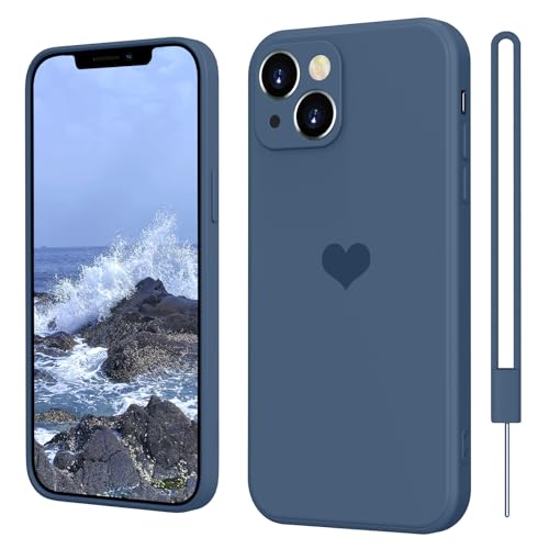 SupVict iPhone 13 Hülle Silikon Case mit Herz, Hanyhülle iPhone 13 Ultra Dünn mit Microfiber, Kratzfeste Rundumschutz Case Stoßfest Slim Schutz Hülle für iPhone 13 6.1'' Dunkel Blau SupVict iPhone 13 Hülle Silikon Case mit Herz, Hanyhülle iPhone 13 Ultra Dünn mit Microfiber, Kratzfeste Rundumschutz Case Stoßfest Slim Schutz Hülle für iPhone 13 6.1'' Dunkel Blau von SupVict