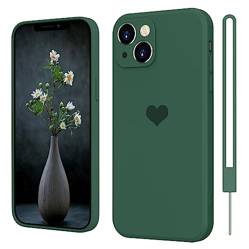 SupVict iPhone 13 Mini Hülle Silikon Case mit Herz, Hanyhülle iPhone 13 Mini Ultra Dünn mit Microfiber, Kratzfeste Rundumschutz Case Stoßfest Slim Schutz Hülle für iPhone 13 Mini 4.7'' Grün SupVict iPhone 13 Mini Hülle Silikon Case mit Herz, Hanyhülle iPhone 13 Mini Ultra Dünn mit Microfiber, Kratzfeste Rundumschutz Case Stoßfest Slim Schutz Hülle für iPhone 13 Mini 4.7'' Grün von SupVict