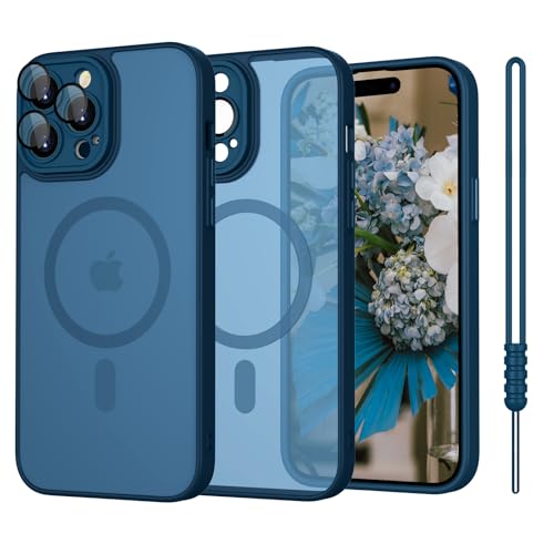 SupVict iPhone 15 Pro Hülle mit MagSafe, Hanyhülle iPhone 15 Pro Magnetisch Durchscheinendes Matte Touch Leicht Dünn rutschfest Anti-Gelb Kratzfest Schutz Stoßfeste Hülle iPhone 15 Pro Dunkel Blau SupVict iPhone 15 Pro Hülle mit MagSafe, Hanyhülle iPhone 15 Pro Magnetisch Durchscheinendes Matte Touch Leicht Dünn rutschfest Anti-Gelb Kratzfest Schutz Stoßfeste Hülle iPhone 15 Pro Dunkel Blau von SupVict