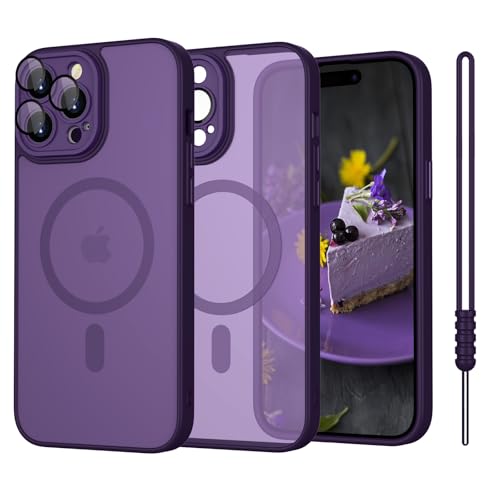 SupVict iPhone 15 Pro Hülle mit MagSafe, Hanyhülle iPhone 15 Pro Magnetisch Durchscheinendes Matte Touch Leicht Dünn rutschfest Anti-Gelb Kratzfest Schutz Stoßfeste Hülle iPhone 15 Pro Dunkel Violett SupVict iPhone 15 Pro Hülle mit MagSafe, Hanyhülle iPhone 15 Pro Magnetisch Durchscheinendes Matte Touch Leicht Dünn rutschfest Anti-Gelb Kratzfest Schutz Stoßfeste Hülle iPhone 15 Pro Dunkel Violett von SupVict