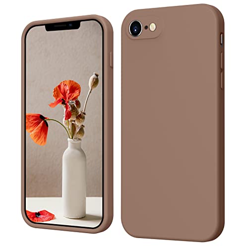 SupVict iPhone SE 3 Hülle 2022/2020 5G Silikon Case, iPhone 7/8/SE 2022 Hülle Ultra Dünn mit Microfiber, Kratzfeste Rundumschutz Case Stoßfest Slim Schutz Hülle für iPhone SE 2/SE 3 4.7'' Braun von SupVict