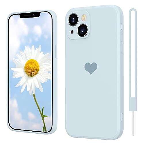 SupVict iPhone 13 Hülle Silikon Case mit Herz, Hanyhülle iPhone 13 Ultra Dünn mit Microfiber, Kratzfeste Rundumschutz Case Stoßfest Slim Schutz Hülle für iPhone 13 6.1'' Hell Blau SupVict iPhone 13 Hülle Silikon Case mit Herz, Hanyhülle iPhone 13 Ultra Dünn mit Microfiber, Kratzfeste Rundumschutz Case Stoßfest Slim Schutz Hülle für iPhone 13 6.1'' Hell Blau von SupVict