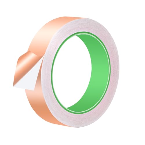 Supaway 1 Rollen Kupferfolienband 25mm x 20m Leitfähig Copper Foil Tape Selbstklebend Kupferband Schneckenschutz, Kupferband Gegen Schnecken für EMI-Abschirmung Buntglasschaltung Craft Elektrische Supaway 1 Rollen Kupferfolienband 25mm x 20m Leitfähig Copper Foil Tape Selbstklebend Kupferband Schneckenschutz, Kupferband Gegen Schnecken für EMI-Abschirmung Buntglasschaltung Craft Elektrische von Supaway