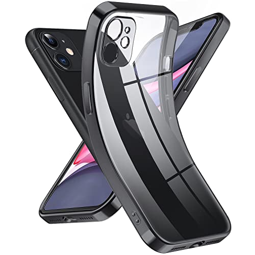 Supdeal Crystal Clear Hülle für iPhone 11, Niemals gelb mit Kameraschutz, Silikon Durchsichtig Handyhülle Weicher Passform, Ultra Dünn und Leicht Case Cover, 6,1", Schwarz von Supdeal