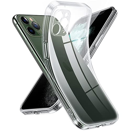 Supdeal Crystal Clear Hülle für iPhone 11 Pro Max, Niemals gelb mit Kameraschutz, Silikon Durchsichtig Handyhülle Weicher Passform, Ultra Dünn und Leicht Case Cover, 6,5", Transparent von Supdeal