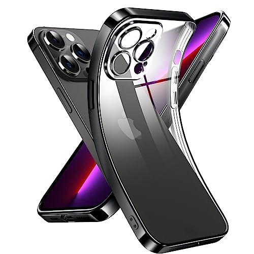 Supdeal Crystal Clear Hülle für iPhone 13 Pro Max, Niemals gelb mit Kameraschutz, Silikon Durchsichtig Handyhülle Weicher Passform, Ultra Dünn und Leicht Case Cover, 6,7 Zoll, Schwarz Supdeal Crystal Clear Hülle für iPhone 13 Pro Max, Niemals gelb mit Kameraschutz, Silikon Durchsichtig Handyhülle Weicher Passform, Ultra Dünn und Leicht Case Cover, 6,7 Zoll, Schwarz von Supdeal