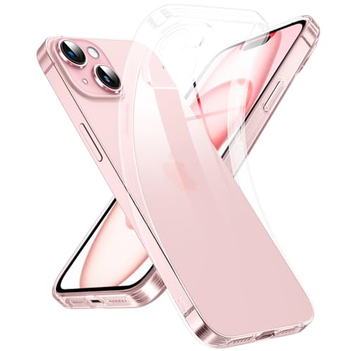 Supdeal Crystal Clear Hülle für iPhone 15 Plus, Niemals gelb mit Kameraschutz, Silikon Durchsichtig Handyhülle Weicher Passform, Ultra Dünn und Leicht Case Cover, 6,7 Zoll, Transparent von Supdeal