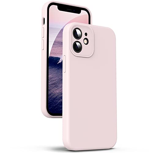 Supdeal Liquid Silikon Hülle für iPhone 12 Mini, [Kameraschutz] [Mikrofaser] [3 Schicht Schützen] Flüssige Silikon Handyhülle, Ultra Dünn und Bequem zu halten Schutzhülle, 5,4 Zoll, Rosa von Supdeal