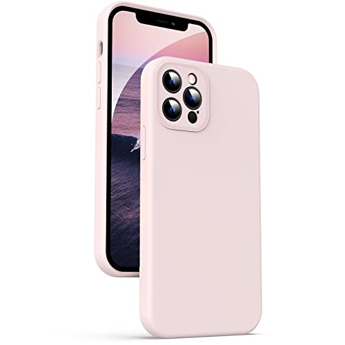 Supdeal Liquid Silikon Hülle für iPhone 12 Pro, [Kameraschutz] [Anti Fingerabdruck] [Kabelloses Laden] Flüssige Silikon Handyhülle Schutzhülle, Eingebaute Mikrofaser Case Cover, 6,1", Rosa von Supdeal