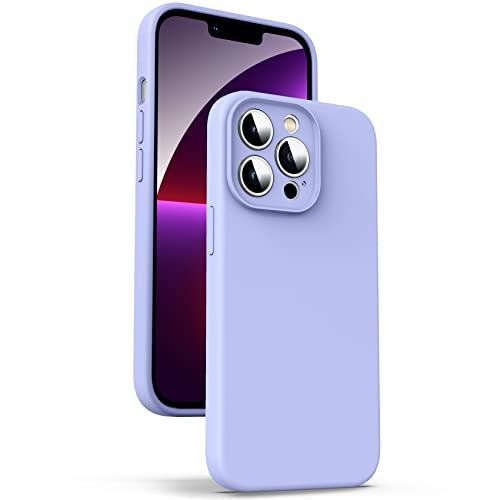 Supdeal Liquid Silikon Hülle für iPhone 13 Pro Max, [Kameraschutz] [Mikrofaser] [3 Schicht Schützen] Flüssige Silikon Handyhülle, Ultra Dünn und Bequem zu halten Schutzhülle, 6,7 Zoll, Violett von Supdeal