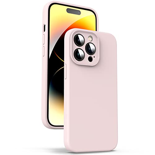 Supdeal Liquid Silikon Hülle für iPhone 14 Pro Max, [Kameraschutz] [Mikrofaser] [3 Schicht Schützen] Flüssige Silikon Handyhülle, Ultra Dünn und Bequem zu halten Schutzhülle, 6,7 Zoll, Rosa von Supdeal