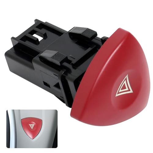 4-PIN Warnblinkschalter, Warnlichtschalter Warnblinker Schalter Warnblinkerschalter 8200442724 für Espace Vauxhall Espace MK4 Laguna MK2 Trafic Vel Vivaro, Einfache Installation von Supecesorio