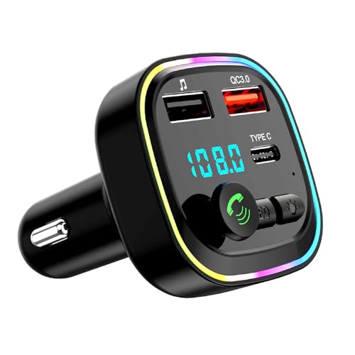 Bluetooth FM Transmitter, KFZ Bluetooth Adapter Auto Radio, Auto Radio Adapter Autoladegerät Zigarettenanzünder mit Freisprechen, 2 USB Ports, Unterstützt SD-Karte USB-Sticks Bluetooth FM Transmitter, KFZ Bluetooth Adapter Auto Radio, Auto Radio Adapter Autoladegerät Zigarettenanzünder mit Freisprechen, 2 USB Ports, Unterstützt SD-Karte USB-Sticks von Supecesorio