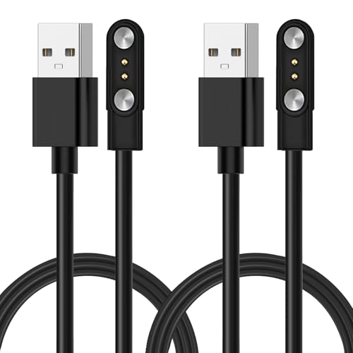 Magnetisches Smartwatch-Ladegerät, 2-poliges USB-Ladekabel für Smartwatch, 2-polig, magnetisches Ladegerät, Smartwatch-Zubehör, für Smartwatch/Fitness-Tracker von Supecesorio