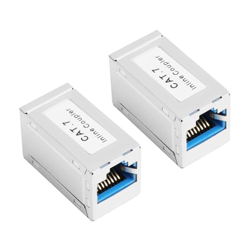 RJ45 Kupplung LAN Kabel Verlängerung, LAN Kabel Verlängerung, Netzwerk Coupler, LAN Adapter für Ethernet Kabel, Netzwerkkabel, Patchkabel Cat7 Cat6A Cat6 Cat5e Cat5 Geschirmt, 2 Stück RJ45 Kupplung LAN Kabel Verlängerung, LAN Kabel Verlängerung, Netzwerk Coupler, LAN Adapter für Ethernet Kabel, Netzwerkkabel, Patchkabel Cat7 Cat6A Cat6 Cat5e Cat5 Geschirmt, 2 Stück von Supecesorio