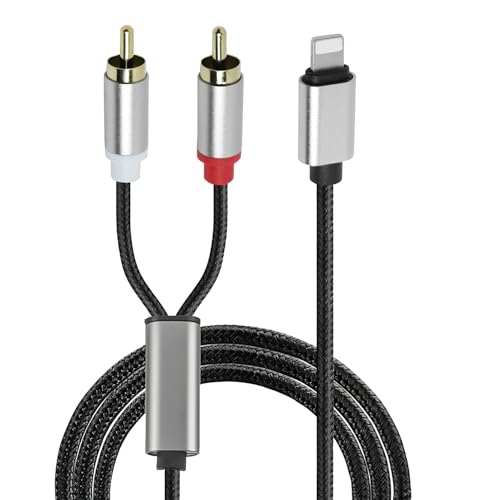 Supecesorio Cinch Kabel Phone, Lightnin auf 2RCA Audio Kabel, Cinch Klinke Aux Adapter für Phone, Pad, Stereo Adapter für TV, Handy, MP3 Player, Lautsprecher, Heimkino, 1M Supecesorio Cinch Kabel Phone, Lightnin auf 2RCA Audio Kabel, Cinch Klinke Aux Adapter für Phone, Pad, Stereo Adapter für TV, Handy, MP3 Player, Lautsprecher, Heimkino, 1M von Supecesorio