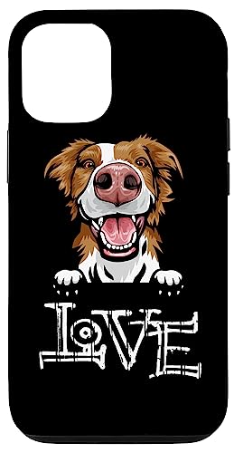 Hülle für iPhone 15 Niedlicher brauner Border Collie Love Dog Decor Geschenke Muster Druck von Super Cute Monograms, Initials, and Letter Gifts