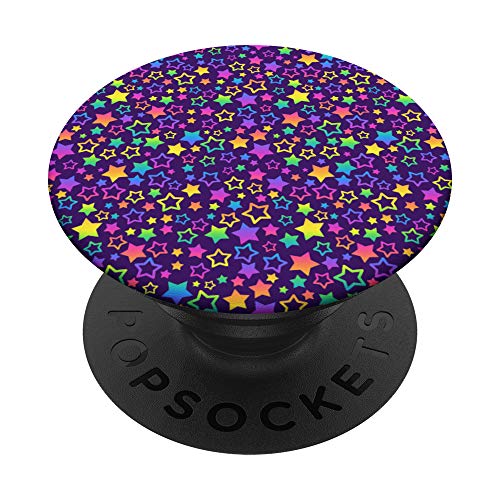 Super Cute Rainbow Decor Rainbow Stars - PopSockets Ausziehbarer Sockel und Griff für Smartphones und Tablets von Super Cute Monograms, Initials, and Letter Gifts