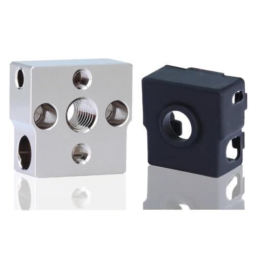 Super Print 1PC Ender 3 Neo Heater Block Copper alloy Kupfer Heizblock,with Silicone Sock for CR-6 SE/CR-6 MAX/CR-5 Pro/CR10 Smart/Ender 3 Neo/V2 Neo/Max Neo Cartridge Sensor Block. (1PC) von Super Print