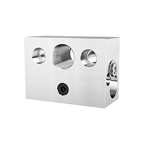 Super Print 2PCS Ender 3 S1 Heizblock, Aluminium Heizblock mit Silikonsocke, für Ender 3 S1, Ender3 S1 Pro, S1 Plus, CR10 Smart Pro, Sermoon V1 Hotend. (2PCS Aluminium) von Super Print