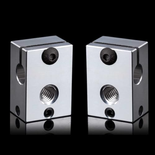 Super Print 2PCS V6 Heater Block V6 Heizblock Aluminium Heating Block with Silicone Sock For V6 Hotend For PT100 sensor/Cartridge Sensor. (V6 Heater Block Aluminum) von Super Print