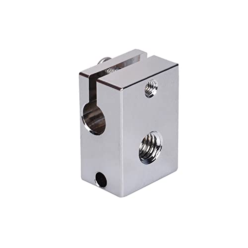 Super Print PT100 V6 Plated Copper Heater Block V6 Heizblock Hochtemperatur Kupfer with Silicone Sock For V6 Hotend,V6 heatbreak,Titan Dual Driver Extruder,Prusa i3 MK3/MK3SMK3/MK3S(1PC） von Super Print