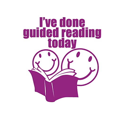 SuperStickers Stempel mit Aufschrift "I've Done Guided Reading Today" für die Schule in Violett. von SuperStickers