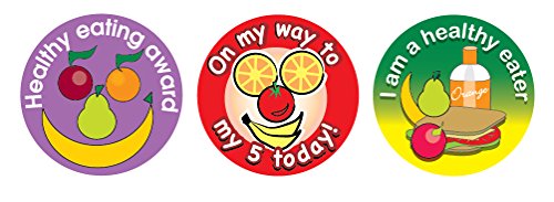 SuperStickers Sticker Solutions DBS221 Aufkleber für gesunde Ernährung, 54 Stück von SuperStickers