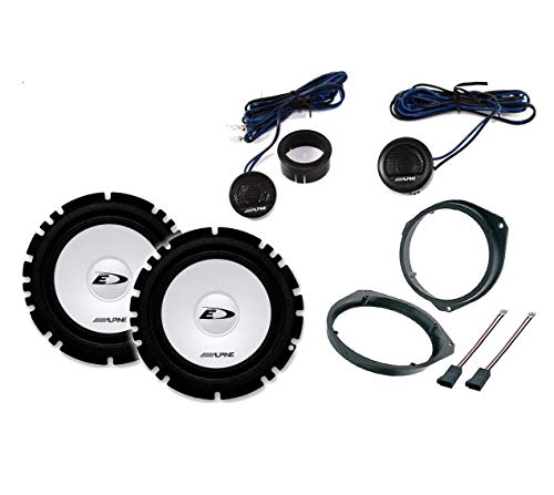Set mit 4 Lautsprechern für Fiat Grande Punto Qualität mit Adaptern und Lautsprecher-Halterungen Alpine Vorbereitung vorne von Superauto hi-fi