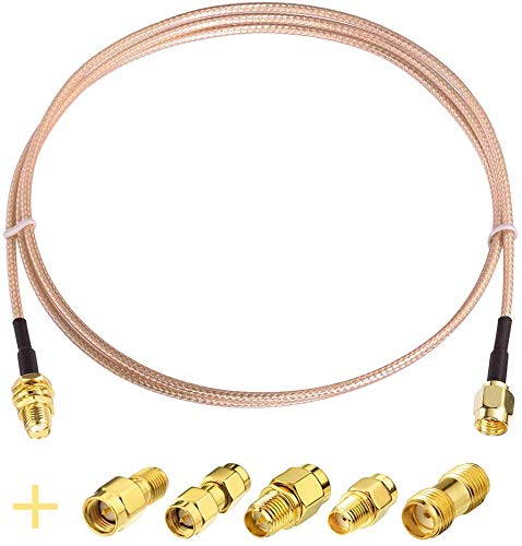 SUPERBAT SMA Kabel SMA Stecker auf SMA Buchse 15cm + 5 Stück Koaxial Adapter Kit, SMA Kabel + SMA auf SMA/RPSMA Adapter Kit für WiFi/Amateurfunk/GPS/3G 4G LTE Antenne, LNA usw von Superbat