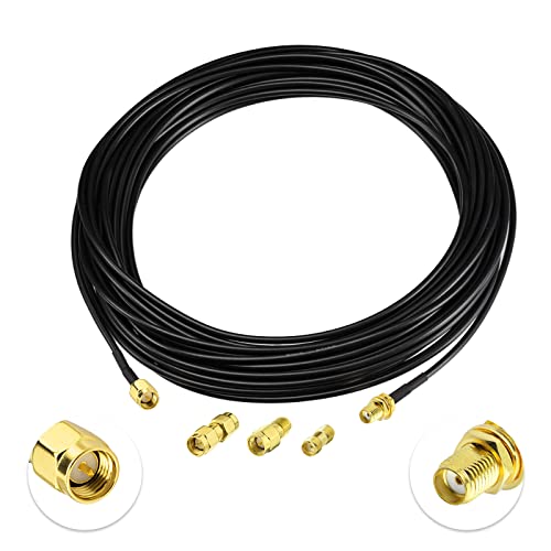 Superbat SMA Verlängerungskabel 10m WLAN Antenne SMA auf SMA RG174 Kabel Antennenkabel+ 3 Stück RF Koaxial SMA Adapter Kit für WiFi Antenne,4G LTE, 5G Modem,Router, Ham Radio/GPS/WiFi/SDR Ausrüstung Superbat SMA Verlängerungskabel 10m WLAN Antenne SMA auf SMA RG174 Kabel Antennenkabel+ 3 Stück RF Koaxial SMA Adapter Kit für WiFi Antenne,4G LTE, 5G Modem,Router, Ham Radio/GPS/WiFi/SDR Ausrüstung von Superbat