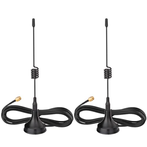 Superbat 2.4GHz Magnetische Basis WiFi Antenne SMA Stecker Anschluss Omnidirektionale Antenne Kompatibel Mit WiFi IP Sicherheitskamera,2.4GHz FPV Kamera Monitor etc(2er-Pack). von Superbat