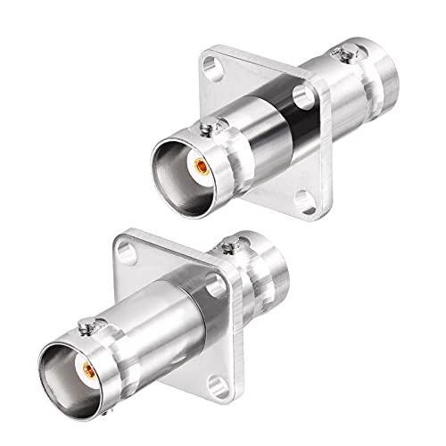 Superbat 2pcs BNC Adapter BNC Buchse auf BNC Buchse weiblicher Flansch 4-Loch Panel Mount RF Koaxial Connector Superbat 2pcs BNC Adapter BNC Buchse auf BNC Buchse weiblicher Flansch 4-Loch Panel Mount RF Koaxial Connector von Superbat