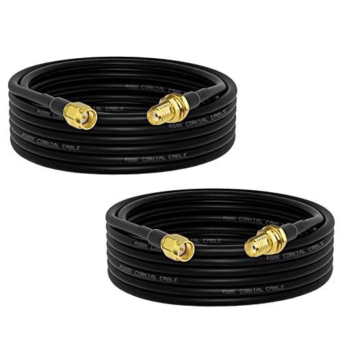 Superbat 2x WLAN Antenne Verlängerungskabel 3m / SMA Stecker auf SMA Buchse/Bulkhead Anschluss, verlustarmes RG8X Koaxialkabel für SDR 3G/4G/5G/ADS-B/Ham/GPS/WiFi/HF-Funk antennen Superbat 2x WLAN Antenne Verlängerungskabel 3m / SMA Stecker auf SMA Buchse/Bulkhead Anschluss, verlustarmes RG8X Koaxialkabel für SDR 3G/4G/5G/ADS-B/Ham/GPS/WiFi/HF-Funk antennen von Superbat