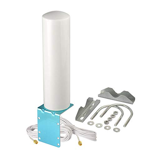 Superbat 4G LTE MIMO Antenne 12dBi SMA Stecker wasserdichte Antenne für Wandmontage omnidirektionale Netzwerkantenne 698-2700 MHz Kompatibel mit Mobiltelefon 4G LTE Router Gateway Mobilfunkmodem von Superbat