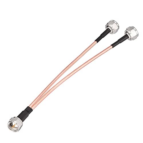 Superbat 75Ohm TV Splitter, F Typ Splitter Kabel F Stecker zu F Dual Male Koaxial Splitter RG179 Koaxial Kabel 15cm (6") für Kabel Modem und Kabel Box etc. von Superbat