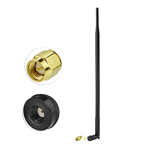 Superbat 900MHz 3G 4G Antenne 9Dbi Externe Omni Rubber Duck Antenne mit RP-SMA Stecker + RP-SMA Buchse zu SMA Stecker Adapter für Router Sicherheit Kamera Gateway Modem etc. von Superbat