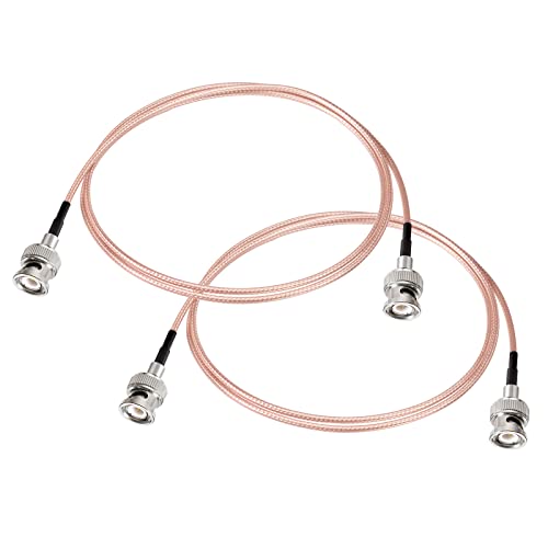 Superbat BNC Kabel 1m BNC Stecker auf Stecker kabel (RG316, 50 Ohm) für Antennenscanner, Router oder tragbare Amateurfunkgeräte usw. 2St von Superbat