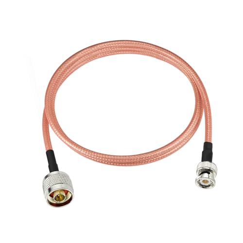 Superbat BNC-Stecker auf N-Typ-Stecker RF-Koaxialkabel 50 Ohm Niederohm RG400 Verlängerungskabel 1.5m für HF-Anwendungen， Antenne， Amateurfunk， Oszilloskop， Analysator usw. von Superbat