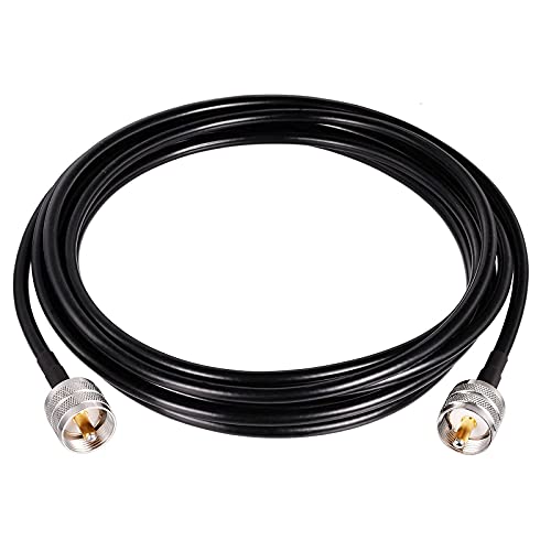 Superbat CB Funk Kabel 3m PL-259 auf PL-259 Koax UHF Kabel RG58 Koaxialkabel für HAM & CB Radio, Antennenanalysator, Dummy Load, SWR-Meter für erstklassige Signalübertragung. von Superbat