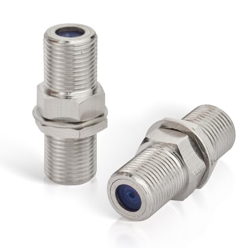 Superbat F Buchse Adapter, F-Verbinder/F Buchse auf F Buchse/Bulkhead Steckverbinder/F-Adapter für Antennenkabel Satellitenkabel Koaxialkabel Kabel Verlängerung，2 Stück von Superbat