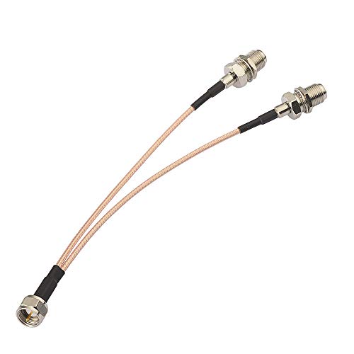 Superbat F Typ Splitter Kabel F-Stecker auf F-Dual-Buchse Koax Splitter Kabel V Typ F Typ TV Splitter Kabel Satellit 50 Ohm 15 cm von Superbat