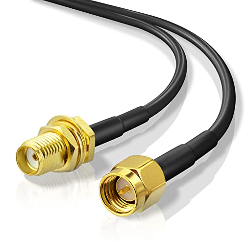 Superbat WLAN Antenne Verlängerungskabel SMA auf SMA Kabel 2m Antennenkabel, verlustarmes HF Koaxialkabel für WiFi Antenne,4G LTE, 5G Modem，Router, Ham Radio/GPS/WiFi/SDR Ausrüstung von Superbat