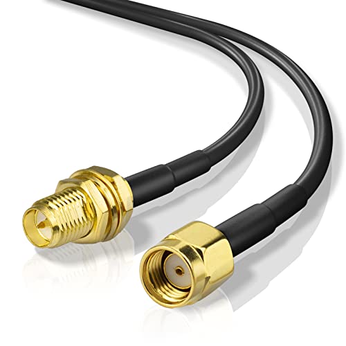 Superbat RP-SMA Stecker auf RP-SMA Buchse RG174 Kabel WLAN Antenne Verlängerungs kabel 10m für Drahtlose Mini PCI Express PCIE Netzwerkkarte USB WiFi Adapter WiFi Router Booster IP Kamera von Superbat