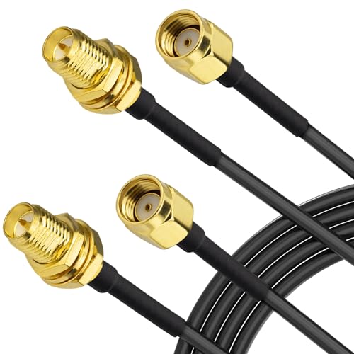 Superbat RP-SMA Stecker auf RP-SMA Buchse RG174 Kabel WLAN Antenne Verlängerungs kabel 5m (2 Stück) für Drahtlose Mini PCI Express PCIE Netzwerkkarte USB WiFi Adapter WiFi Router Booster IP Kamera von Superbat