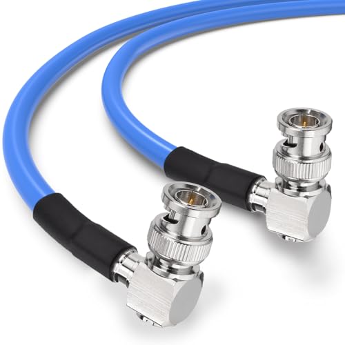 Superbat SDI Kabel 3G/6G/12G BNC RG6 Kabel 1m SDI Video Kabel 75ohm BNC Stecker auf Stecker Beide der Rechte Winkel Koaxialkabel für Kamera CCTV Monitor SDI Konverter HD-SDI/3G-SDI/6G-SDI/12G-SDI von Superbat